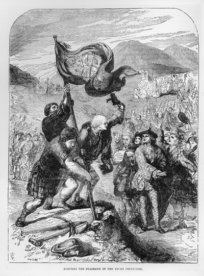 Erecting the Standard of the Young Pretender by English School